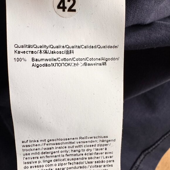 NWT Hugo Boss Slim Fit Mercerised Short Sleeve Zip Golf Shirt Navy - Picture 6 of 10